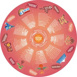 Пъзел за пода с изображение на центъра на Земята - Hape
