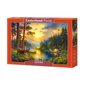 Пъзел Castorland Залез над горската река - 3000 части