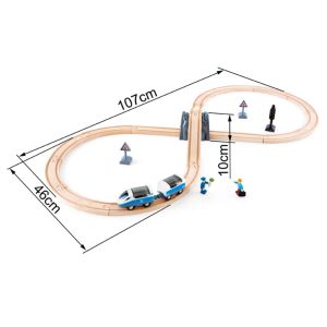 Комплект Hape Пътнически влак с релси