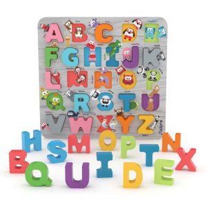 Играчка J'adore Дървен пъзел Букви ABC