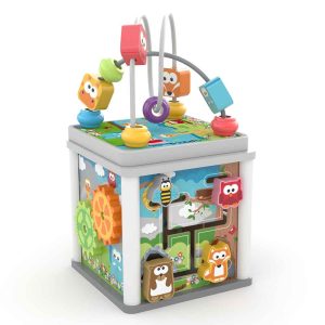 Играчка J'adore Дървен занимателен куб за игра с активности