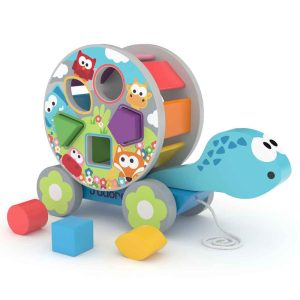 Играчка J'adore Дървена костенурка сортер