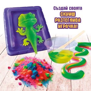 Играчка Lisciani Творчески комплект Slumi Science - Направи си сам скуиш Хамелеон
