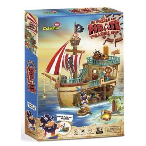 Пъзел 3D CubicFun Пиратски кораб - 157 части
