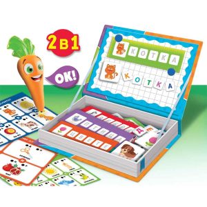 Играчка Lisciani Carotina - Букви и думи, с писалка (български език)