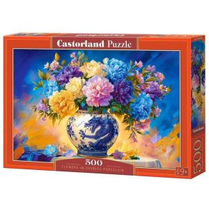 Пъзел Castorland Цветя в китайски порцелан - 500 части