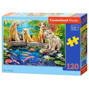 Пъзел Castorland Езерце Кои - 120 части