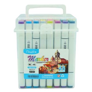 Комплект алкохолни двувърхи маркери - 48 цвята