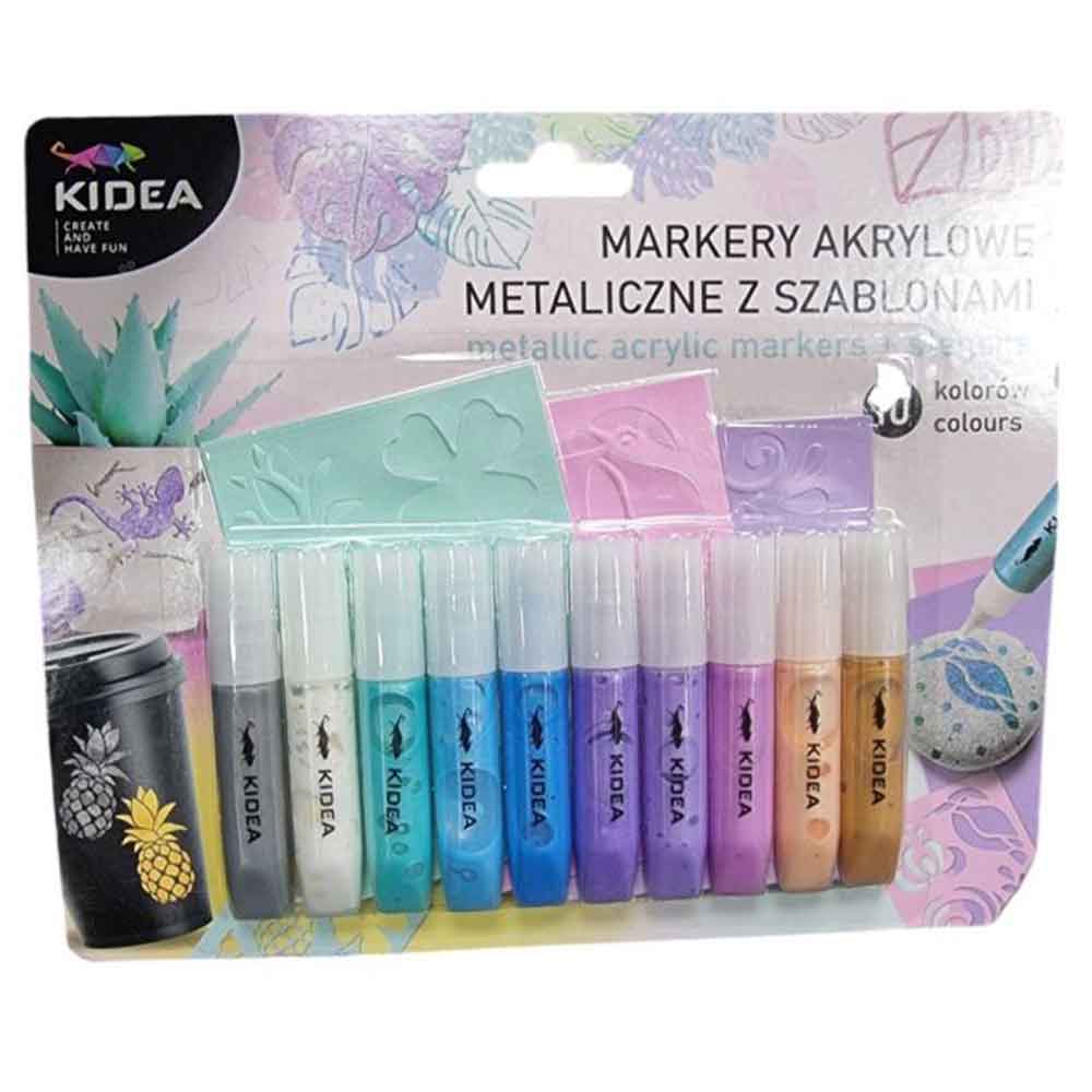 Комплект акрилни пастелни маркери Kidea - 10 цвята