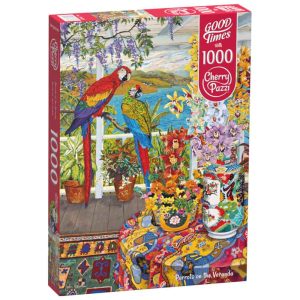 Пъзел Cherry Pazzi Папагали на верандата - 1000 части