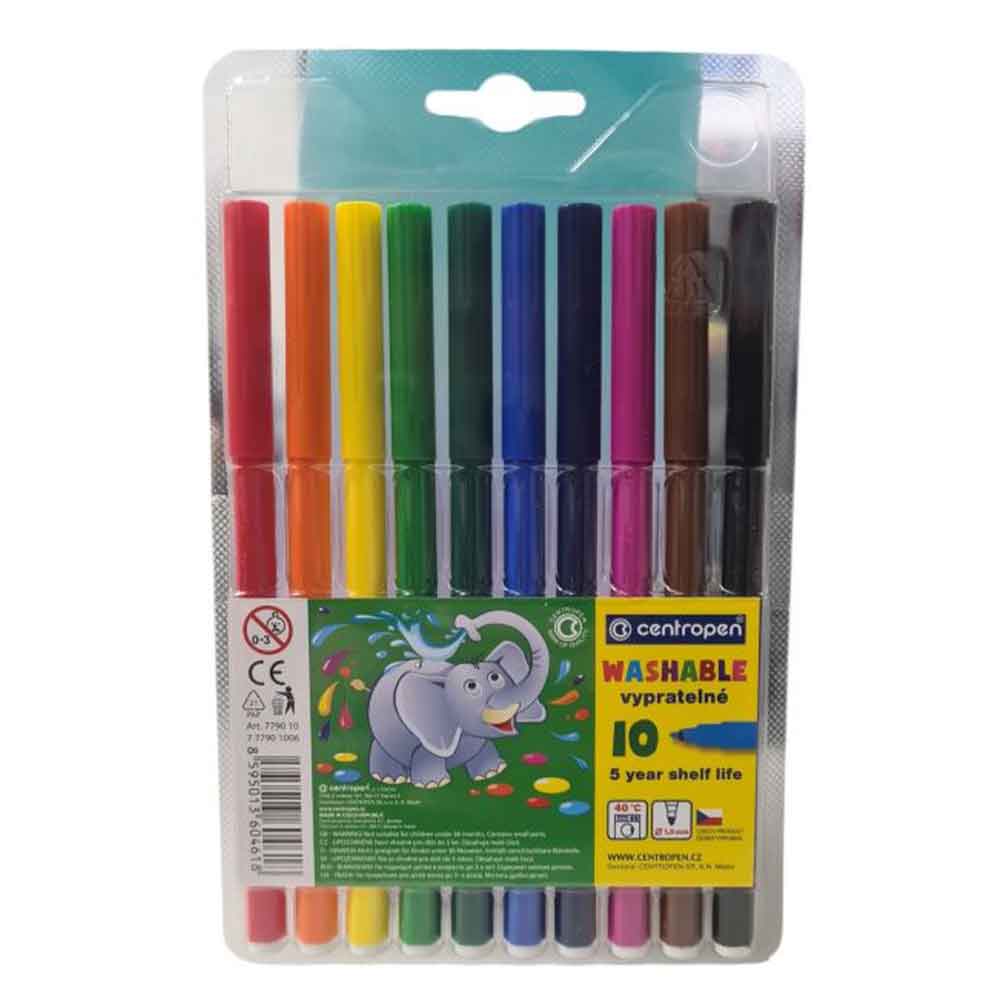 Цветни флумастери Centropen - 10 цвята