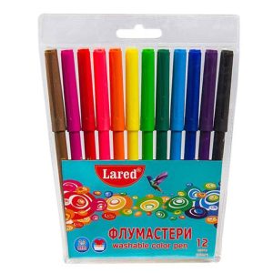 Цветни флумастери Lared - 12 цвята