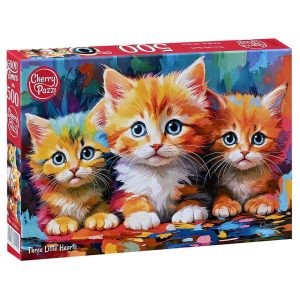 Пъзел Cherry Pazzi Три малки сърчица - 500 части